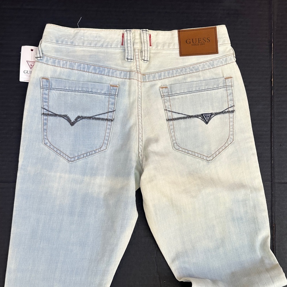 NET Guess Men's Faded Blue Slim Jeans SZ 30x32 - Picture 6 of 8
